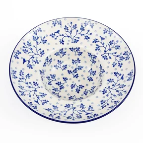 Talerz głęboki na spaghetti D86 25cm <br> 3206X Błękitny Ogród